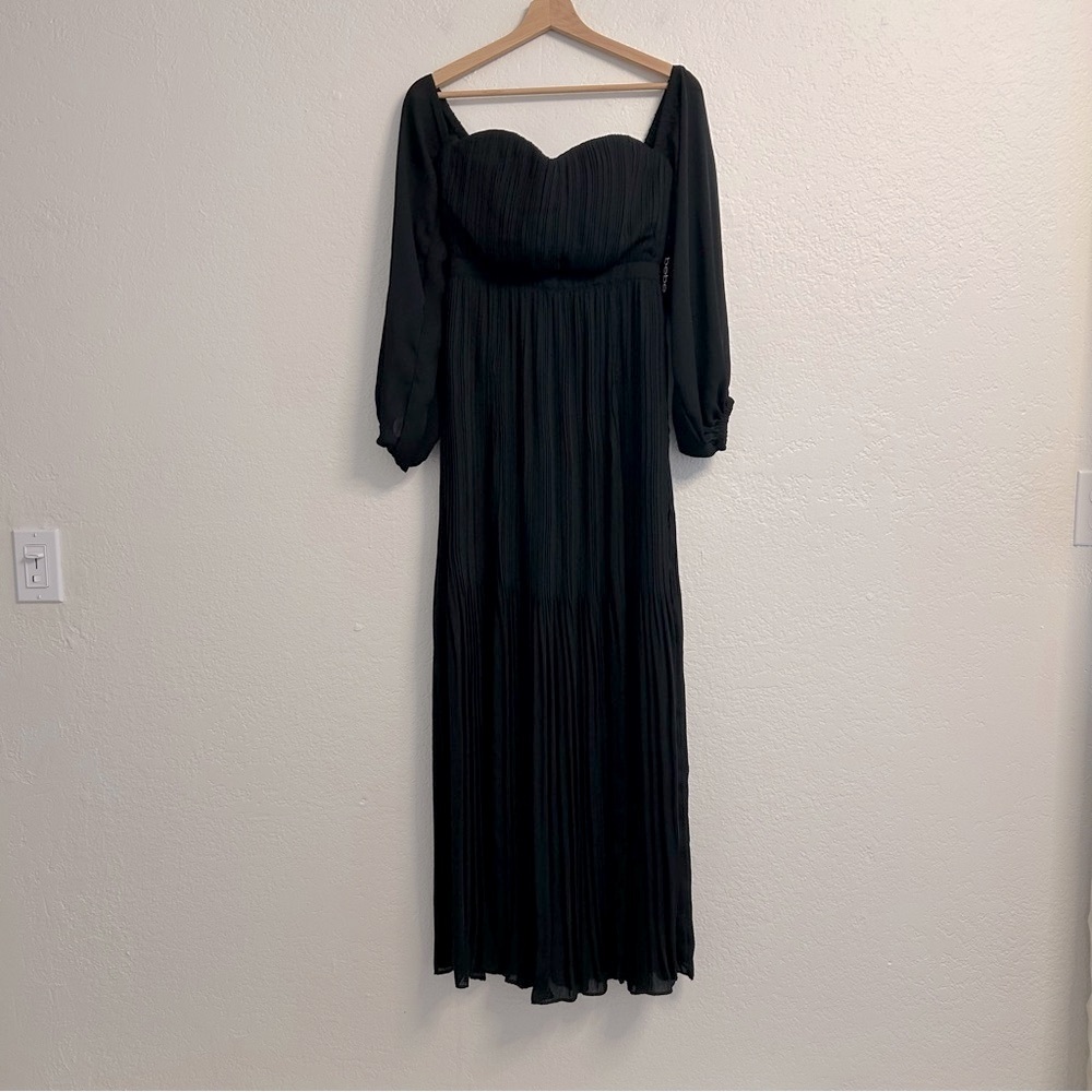 NWT Bebe Black Sweetheart Maxi‎ Dress, Size XS